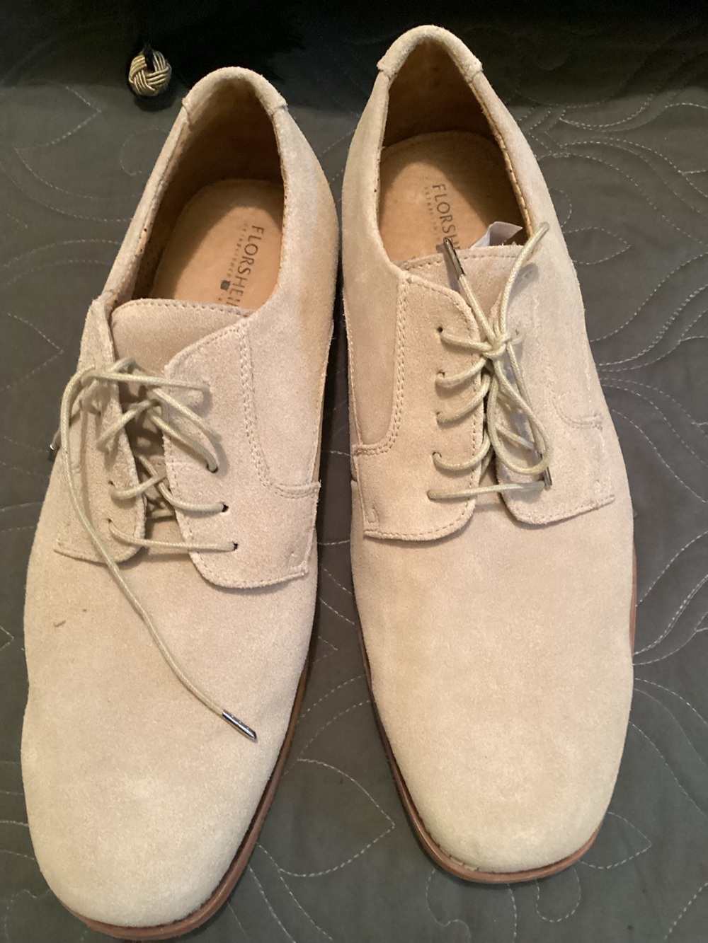Florsheim men’s light beige derby shoes, size 13WNWOT, Reduced